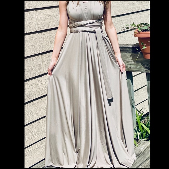 FIVE Taupe Convertible/MultiWay Bridesmaid Dresses - Picture 1 of 8